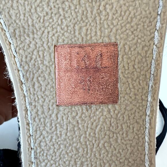 FRYE Leo Denim Espadrilles Wrap Up Lace Navy Size 7M - Picture 15 of 16